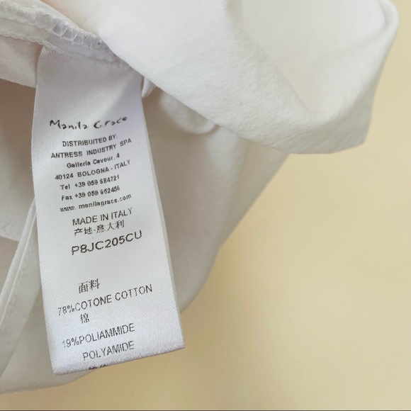 Manila Grace cotton halter high neck sleeveless lightweight asymmetric shirt top - Picture 6 of 7